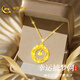 CHINA GOLD 18K gold necklace female dream catcher pendant birthday gift for girlfriend and wife wedding anniversary 2025 new style 18k lucky dream catcher pendant with 925 silver chain