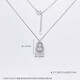 Lao Fengxiang platinum necklace pt950AB chain Nafu gourd set chain as a birthday gift for girlfriend and wife platinum jewelry platinum about 10.64g