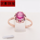 Wenying pure Russian 585 purple gold inlaid ruby ring European rose gold 14K real gold Chinese Valentine's Day gift for women No. 12