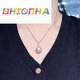Bhiodha Australian white pearl pendant seawater necklace gold diamond temperament clavicle chain for birthday gift 13mm 13mm
