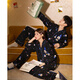 Gongdie Light and Soft Disney Mickey Spring and Autumn Couple Pajamas Women's Long Sleeve Cartoon Home Clothes Set Men's