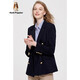 Hush Puppies Blazer décontracté tricoté d'hiver pour femme 196 Bleu foncé L