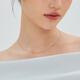 Lukfook Jewelry Platinum Necklace Box Chain Platinum 950 Plain Chain Clavicle Chain Price Approximately 5.49 grams