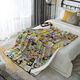 Eggman Party Cartoon Anime Flannel Blanket Dormitory Sheet Bed Blanket Children Baby Nap Blanket DZPD-1 70cm*100cm X Leg Cover Blanket