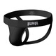 3D picture Menunderwearpump sexy men's double underwear cotton low-rise men's thong black M