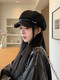 Xiaohongshu's hot style Japanese retro literary style black duck beret for women, casual and versatile, temperament and face, Xiaoba, black (55-59cm), one size fits all