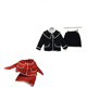 WONST brand parent-child clothing set for girls and babies quilted mother-and-daughter clothing 2025 winter new style black small fragrance red 90 cm