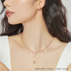 Chow Sang Sang Double Ring K Gold Necklace 18K Red Gold Double Ring Interlocking Pendant with Chain 91873U Pricing 47cm