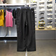 Li Ning CF traceable sports pants men's 2024 winter plus velvet warm water-proof loose straight trousers AYKU723 AYKU723-4 black M