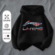 LI NING Li Ning pure cotton boys sweatshirt 2025 hooded new girls hoodie casual children spring and autumn pullover thin top red LI thin hooded sweatshirt 100