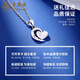 Lao Fengxiang pt950 platinum necklace for women, platinum heart-shaped love pendant, clavicle chain, Valentine's Day birthday gift for girlfriend, platinum heart-shaped love pendant, about 1.7g, free silver chain + brand gift box