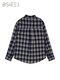 BSIEEBSiEE 2025 winter new style lapel POLO long-sleeved classic plaid single pocket casual plaid shirt navy M