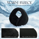 KINGXIAOJING German winter warm earmuffs, earmuffs, men's back-worn earmuffs, foldable earmuffs, winter women's ear warmer hats, black polar fleece, extended and thickened, foldable, back-worn earmuffs, 1 piece