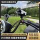 Battery Car 4870 Range Extender Solar Wind Turbine Battery Battery Car Endurimiento de carcasa plateada Modelo de hoja negra