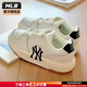 Major League Baseball (MLB) shoes for men and women, NY New York Yankees baseball sports thick soles, increased breathability, low-top sneakers, casual shoes for seniors 3ASXCA12N-50WHS/recommended to go up half a size 41 260/one size smaller