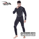 KEEP DIVING 3mm wetsuit men's long-sleeved one-piece wet sun protection warm wear-resistant winter swimsuit wetsuit black M