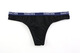 Men's underwear letter low waist sexy ice silk sexy large thong black M