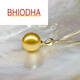 Bhiodha Nanzhu family Nanyang gold bead pendant gold inlaid with golden seawater pearls light luxury and elegant gift for mother 90-100mm