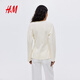 H&M 2025 new autumn women's front buttoned top 1310073 Cream M 165/96
