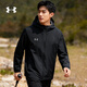 Under Armor velvet jacket men's outdoor windproof and water-repellent woven jacket casual sports top black
