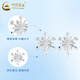 China Gold (CHINA GOLD) PT950 platinum snowflake earrings for women, platinum earrings, Valentine's Day birthday gift for girlfriend and wife, platinum snowflake earrings, one pair, about 2.9g