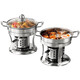 Small hot pot for one person, alcohol stove for one person, commercial Yuanyang boiler, soup pot, household stainless steel pot, outdoor stainless steel Jiuding stove (no fuel) + single flavor pot 17cm