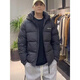 Semir Winter Thickened Hooded Stand Collar Cotton Jacket Men's 2025 New Warm Bread Jacket Men's Black Counter Quality L 80-100Jin Jin is equal to 0.5 kg