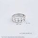 Beijing Gold Trading Center Co., Ltd. Platinum solid live S-shaped chain ring for men, personalized trendy unisex ring, mother and lover's birthday, Mid-Autumn Festival gift Platinum solid live S-shaped chain ring (approximately 7.04g)