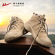 Pull back men's hiking shoes 2025 autumn and winter waterproof new style Martin boots outdoor work shoes 2686 Khaki 43