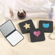 DIY mini cosmetic mirror portable cross-border high-looking foldable portable mirror mini diy small black mirror LED portable mirror small black mirror love style
