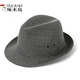 Woodpecker (TUCANO) spring and summer sun protection thin top hat for men, middle-aged grandfather, elderly jazz hat, elderly gentleman hat, spring and autumn dad hat, Hong Kong and Macao hemp dark gray 57CM