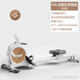 UMAY Blessed Beauty Rowing Machine Home Gym Trainer Magnetic Silent Smart Rowing Machine Aerobics Fitness Fat Burning Version - Ceramic White 16 levels of resistance | Incline 3