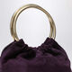 PRADA ring handle handbag purple one size