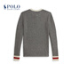 Polo Ralph Lauren Boys' Fall 25 Waffle Knitted Cotton Henley RL43858 020-Gray 90 (2)