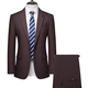 Septwolves Jacket Expert Light Luxury Suit Men's Autumn and Winter One Button Single Slit Two-piece Wedding Banquet Sheep Wool Suit Suit Dark Red L 175 120-135Jin Jin is equal to 0.5 kg