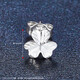 Beijing Gold Trading Center Co., Ltd. PT950 platinum earrings, clover straight needle earrings, hollow bow, hollow heart, about 1.7g/platinum clover straight needle earrings