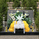 Jingga Tomb Sweeping Artificial Flowers Qingming Festival Flower Baskets Tomb Sweeping Flowers Sacrifice Artificial Flower Supplies Bouquets for Martyrs Cemetery Sacrifice Flowers 10 Styles of Silk Flower Baskets + Ribbons