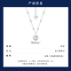 Wanfulong Daily Versatile Platinum PT950 Necklace for Women Simple and Fashionable Small Love Transfer Beads Platinum Necklace 450cm, Small Love Transfer Beads Platinum Necklace 5.42g