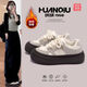 Universal thick-soled cotton shoes, women's white shoes, 2025 winter women's shoes, new velvet shoes, casual popular thickened warm sneakers