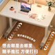 Yulin movable desk computer desk office desk student home bedroom table lift workbench bedside table YLZ22 80*60cm white-(hand lift + universal wheel)