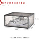 Magnetic hard plastic transparent drawer-type shoe box shoe storage box dormitory artifact space-saving shoe rack shoe cabinet separate side door medium size magnetic suction 46 size low-top shoes transparent black six-pack independent shoe box free combination