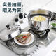 Thickened stainless steel double-layer steamer household two- and three-layer pot large soup pot steamed buns steamed fish pot induction cooker gas stove thickened version 3 layers 32cm