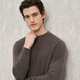 EMZ Ordos wool cashmere mulberry silk men's woolen sweater antibacterial and warm