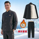 Middle-aged and elderly people plus velvet and thickened base warm cotton suit cardigan dad autumn and winter cold-proof underwear cotton jacket grandpa navy blue 308A 3XL recommended 145-170Jin Jin equals 0.5 kg