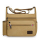 Qiaobolai wear-resistant construction site tool bag large labor protection bag shoulder messenger bag large capacity travel bag large canvas bag men's bag khaki