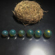 Mouth ten-leaf Mexican blue amber natural 5A water purification, no impurities and no cracks, single transparent round beads, loose beads, naked beads, hole beads, bucket beads 18mm