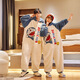 Skingcond autumn and winter coral velvet couple pajamas women's one-piece plus velvet thickened warm cartoon cute hooded home clothes can be worn outside Yellow Little Dinosaur L Women's 110-130Jin Jin equals 0.5 kg