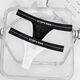 GTOPX MANGTOPXMAN 2-pack men's underwear thong single sexy low-waisted mesh thin ice silk solid color triangle black + white L