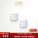 CRD Ke Laidi Spot Sparkling PT950 Small Sugar Cube Platinum Earrings Minimalist Style Ear Hole Earrings for Your Girlfriend 1.00g