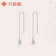 Liuguifu Jewelry platinum pt950 Fulu earrings, national trend, versatile gourd car flower platinum ear wire, birthday gift for girlfriend, glitter gourd, about 1.50g